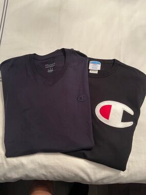 Champion Black and Blue Duo with White & Red Logo